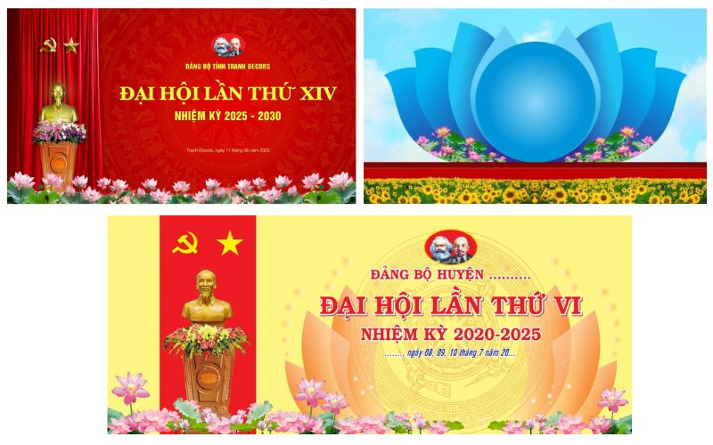 Phông nền hội nghị Nhà nước, Đảng - Trang trọng và truyền thống